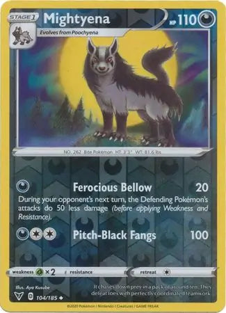 Mightyena Reverse Holo 104 - Vivid Voltage