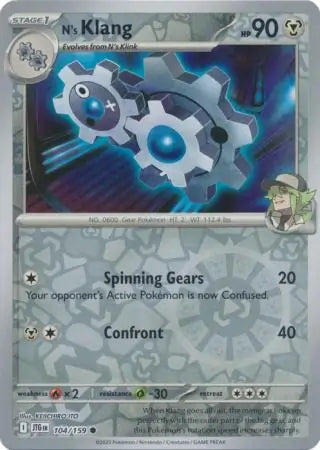 N's Klang Reverse Holo 104 - Journey Together Pokesingles