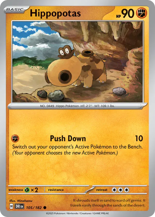 Hippopotas 105 - Destined Rivals Pokesingles