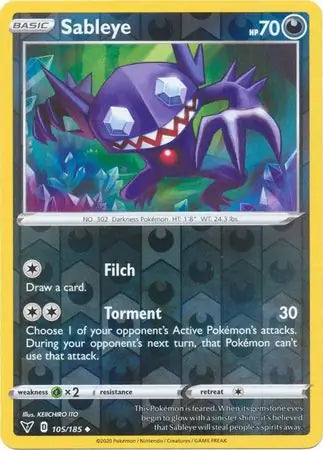 Sableye Reverse Holo 105 - Vivid Voltage