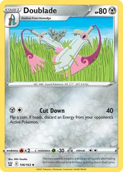Doublade 106 - Battle Styles
