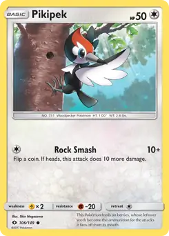 Pikipek 106 - Sun & Moon Base Pokesingles