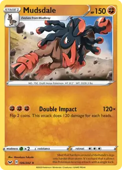 Mudsdale 106 - Sword & Shield Base Pokesingles