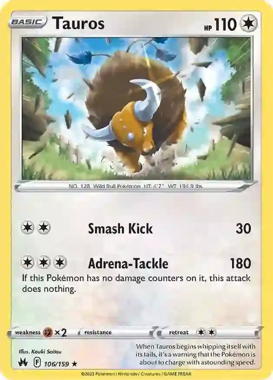 Tauros 106, Crown Zenith | Sword & Shield, , 0.00 kr, Pokesingles. Kjøp pokemon kort til lave priser hos oss.