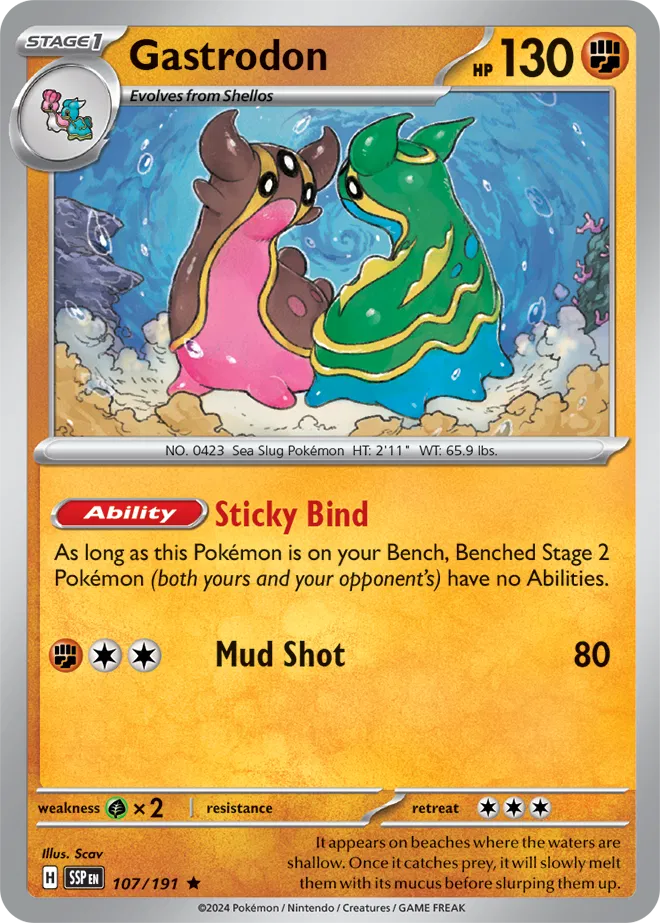 Gastrodon Holo Rare 107 - Surging Sparks Pokesingles