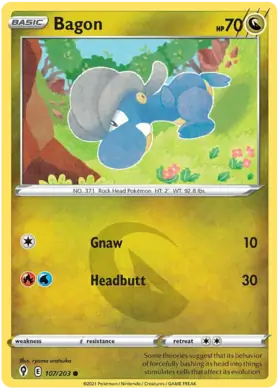 Bagon 107, Evolving Skies | Sword & Shield, , 5.00 kr, Pokesingles. Kjøp pokemon kort til lave priser hos oss.