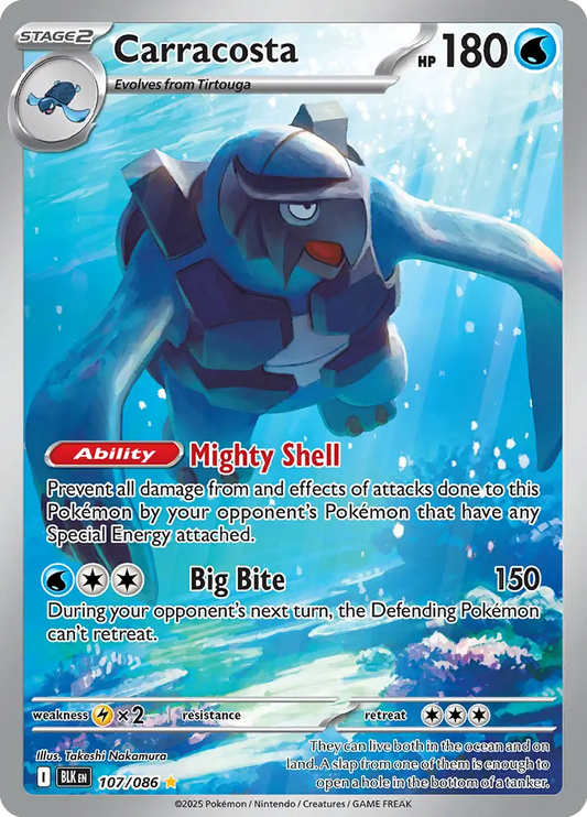 Carracosta 107 - Black Bolt Pokesingles