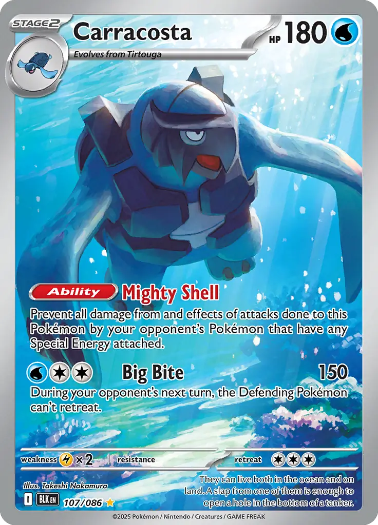 Carracosta 107 - Black Bolt Pokesingles