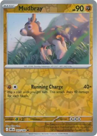 Mudbray Reverse Holo 107 - Destined Rivals Pokesingles
