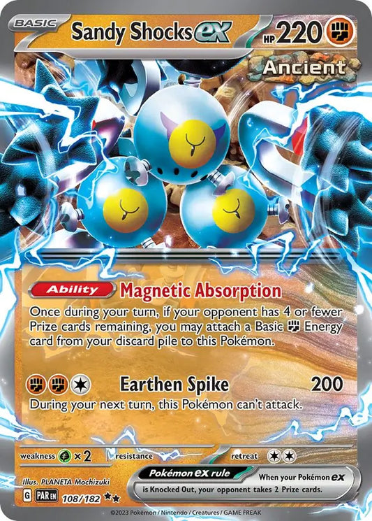 108 Sandy Shocks ex, Paradox Rift, ex, 30.00 kr, Pokesingles. Kjøp pokemon kort til lave priser hos oss.