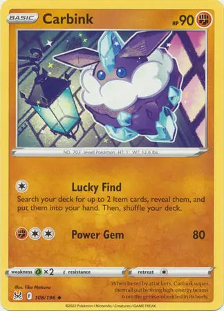 Carbink 108, Lost Origin | Sword & Shield, , 0.00 kr, Pokesingles. Kjøp pokemon kort til lave priser hos oss.