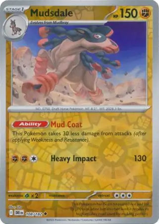 Mudsdale Reverse Holo 108 - Destined Rivals Pokesingles