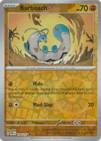 Barboach Reverse Holo 108, Obsidian Flames | Scarlet & Violet, , 4.00 kr, Pokesingles. Kjøp pokemon kort til lave priser hos oss.