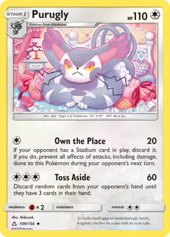 Purugly 109 - Ultra Prism Pokesingles