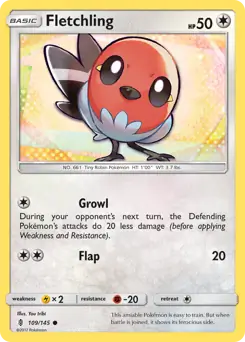 Fletchling 109 - Guardians Rising Pokesingles