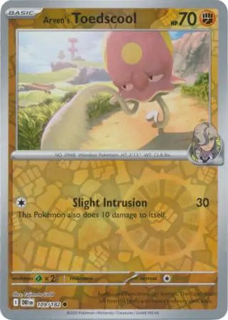 Arven's Toedscool Reverse Holo 109 - Destined Rivals Pokesingles