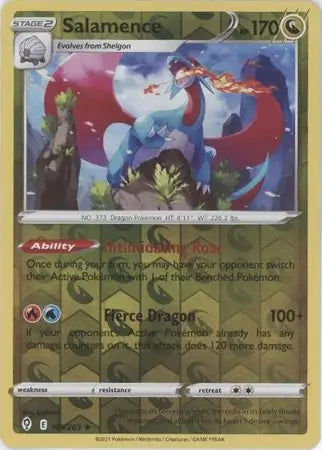Salamence Reverse Holo 109, Evolving Skies | Sword & Shield, , 5.00 kr, Pokesingles. Kjøp pokemon kort til lave priser hos oss.