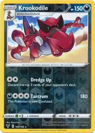 Krookodile Reverse Holo 109 - Vivid Voltage