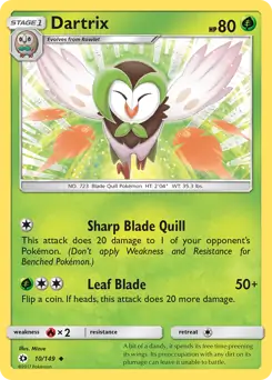 Dartrix 10 - Sun & Moon Base Pokesingles