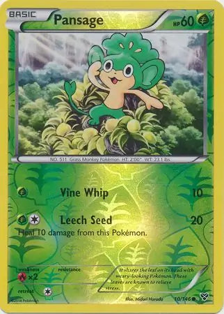 Pansage Reverse Holo 10 - XY Base Pokesingles