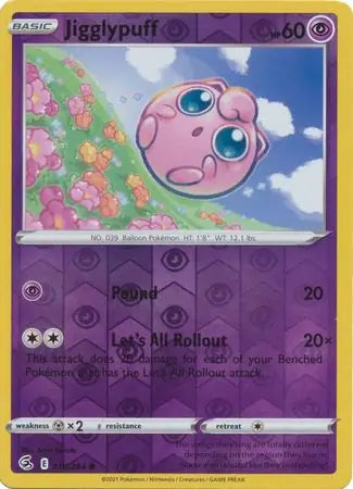 Jigglypuff Reverse Holo 110, Fusion Strike | Sword & Shield, , 2.00 kr, Pokesingles. Kjøp pokemon kort til lave priser hos oss.