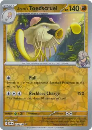 Arven's Toedscruel Reverse Holo 110 - Destined Rivals Pokesingles