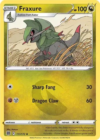 Fraxure 111, Brilliant Stars | Sword & Shield, , 0.00 kr, Pokesingles. Kjøp pokemon kort til lave priser hos oss.