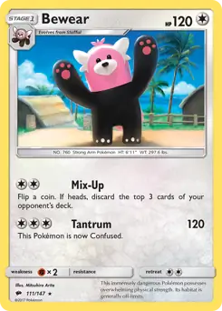 Bewear 111 - Burning Shadows Pokesingles