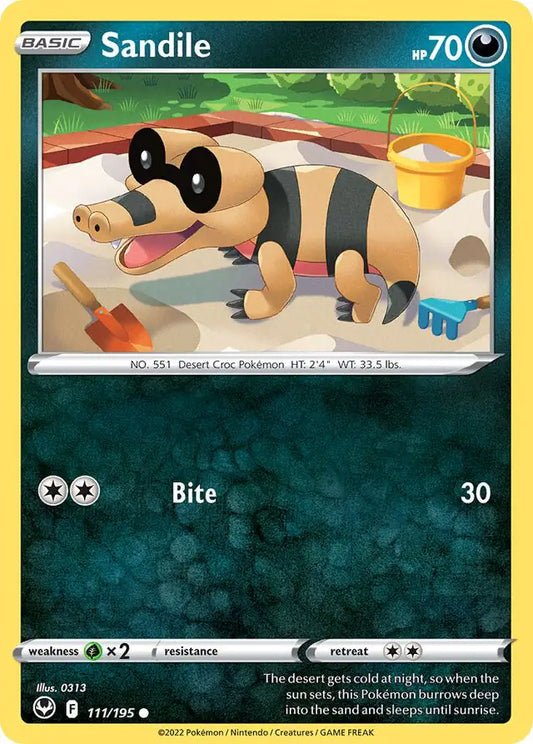Sandile 111, Silver Tempest | Sword & Shield, , 0.00 kr, Pokesingles. Kjøp pokemon kort til lave priser hos oss.