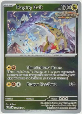 Raging Bolt Reverse Holo 111 - Stellar Crown Pokesingles