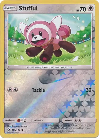 Stufful Reverse Holo 111 - Sun & Moon Base Pokesingles