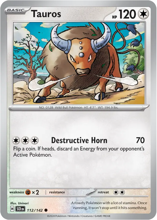 Tauros 112 - Stellar Crown Pokesingles