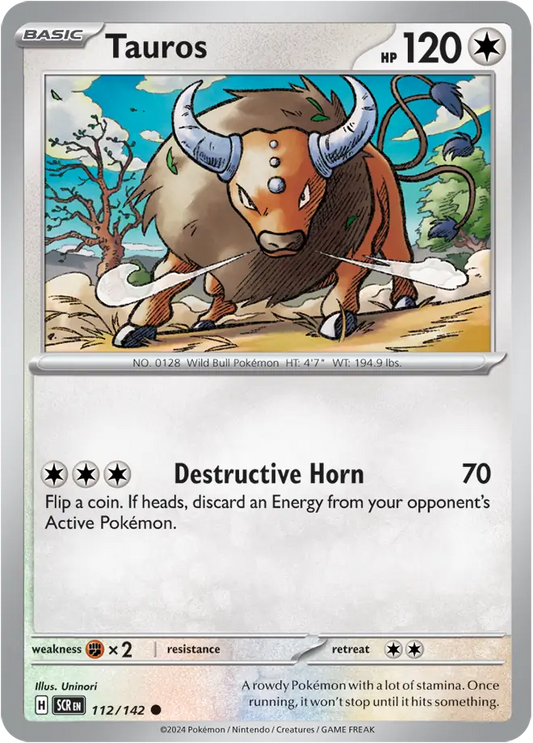Tauros 112 - Stellar Crown Pokesingles