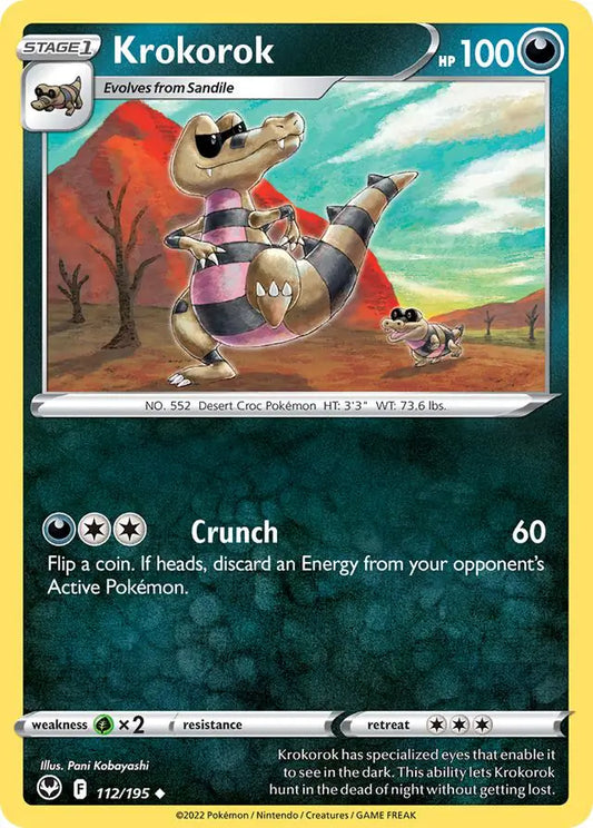 Krokorok 112, Silver Tempest | Sword & Shield, , 0.00 kr, Pokesingles. Kjøp pokemon kort til lave priser hos oss.