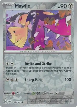 112 Mawile - Reverse Holo, Temporal Forces | Scarlet & Violet, reverse, 4.00 kr, Pokesingles. Kjøp pokemon kort til lave priser hos oss.