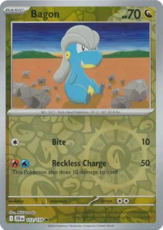 Bagon Reverse Holo 112 - Journey Together Pokesingles