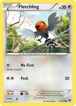 Fletchling 113 - XY Base Pokesingles