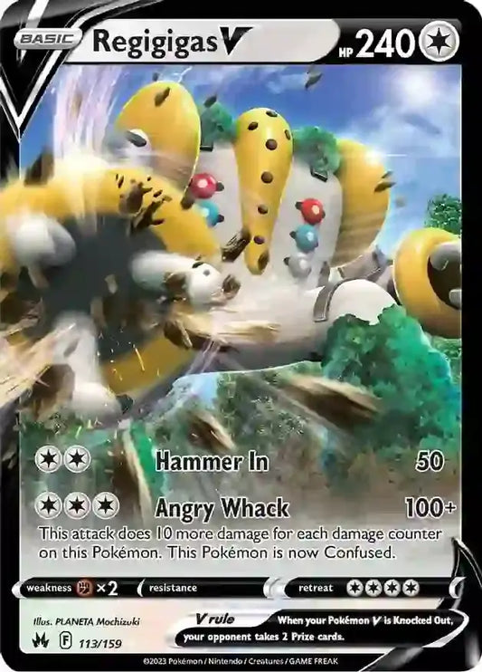 Regigigas V 113, Crown Zenith | Sword & Shield, , 0.00 kr, Pokesingles. Kjøp pokemon kort til lave priser hos oss.