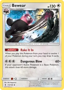 Bewear 113 - Guardians Rising Pokesingles