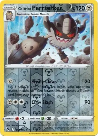 Galarian Perrserker Reverse Holo 113 - Vivid Voltage
