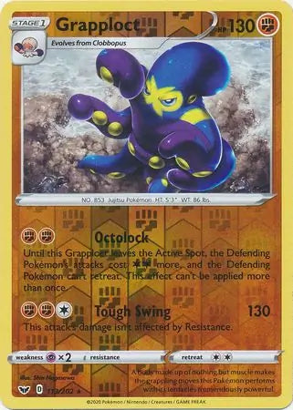Grapploct Reverse Holo 113 - Sword & Shield Base Pokesingles