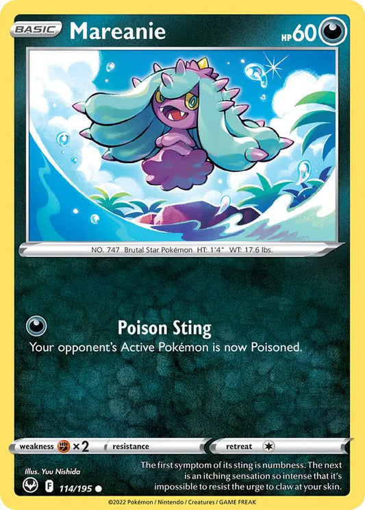Mareanie 114, Silver Tempest | Sword & Shield, , 0.00 kr, Pokesingles. Kjøp pokemon kort til lave priser hos oss.