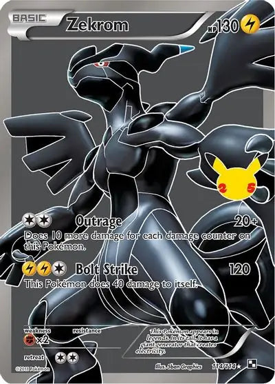 Zekrom 114, Celebrations | Sword & Shield, , 42.00 kr, Pokesingles. Kjøp pokemon kort til lave priser hos oss.