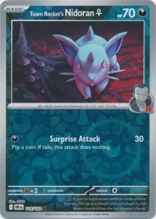 Team Rocket's Nidoran F Reverse Holo 114 - Destined Rivals Pokesingles