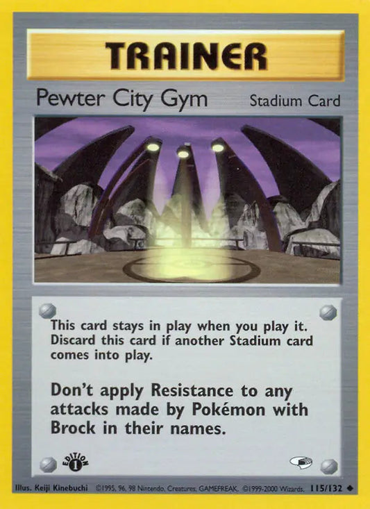 Pewter City Gym 115 - Gym Heroes 1st Edition Pokesingles