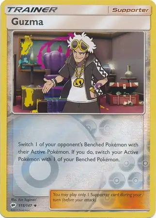 Guzma Reverse Holo 115 - Burning Shadows Pokesingles