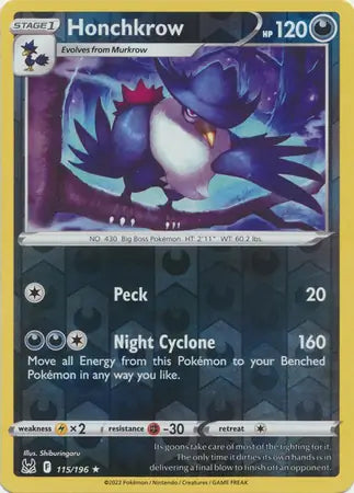 Honchkrow Reverse Holo 115, Lost Origin | Sword & Shield, , 0.00 kr, Pokesingles. Kjøp pokemon kort til lave priser hos oss.
