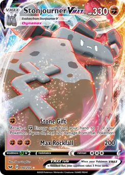 Stonjourner VMAX 116 - Sword & Shield Base Pokesingles