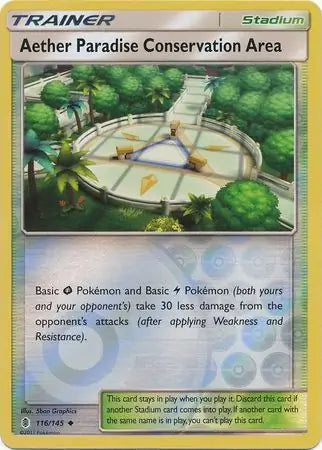 Aether Paradise Conservation Area Reverse Holo 116 - Guardians Rising Pokesingles