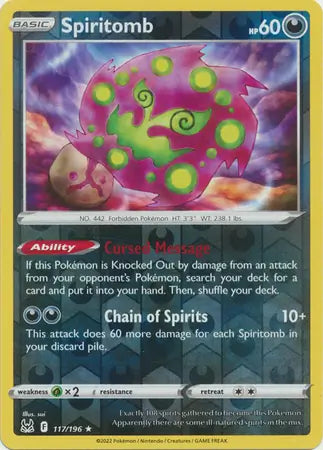 Spiritomb Reverse Holo 117, Lost Origin | Sword & Shield, , 0.00 kr, Pokesingles. Kjøp pokemon kort til lave priser hos oss.